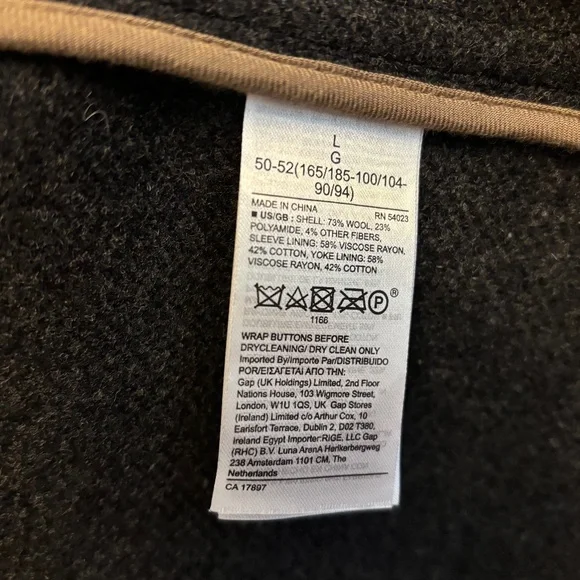 NWT Banana Republic Oversized Melton Balmacaan Coat - $449 Retail - Size Large - Picture 9 of 14